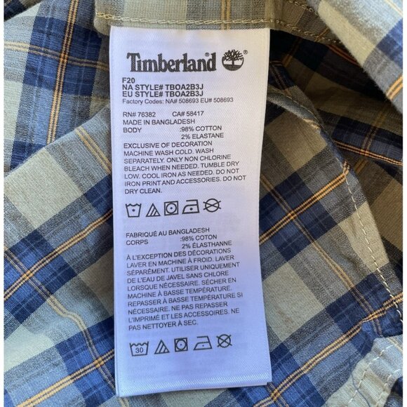 Timberland Men's Button Down Shirt Long Sleeve Casual Cotton Size XXL - Picture 12 of 14